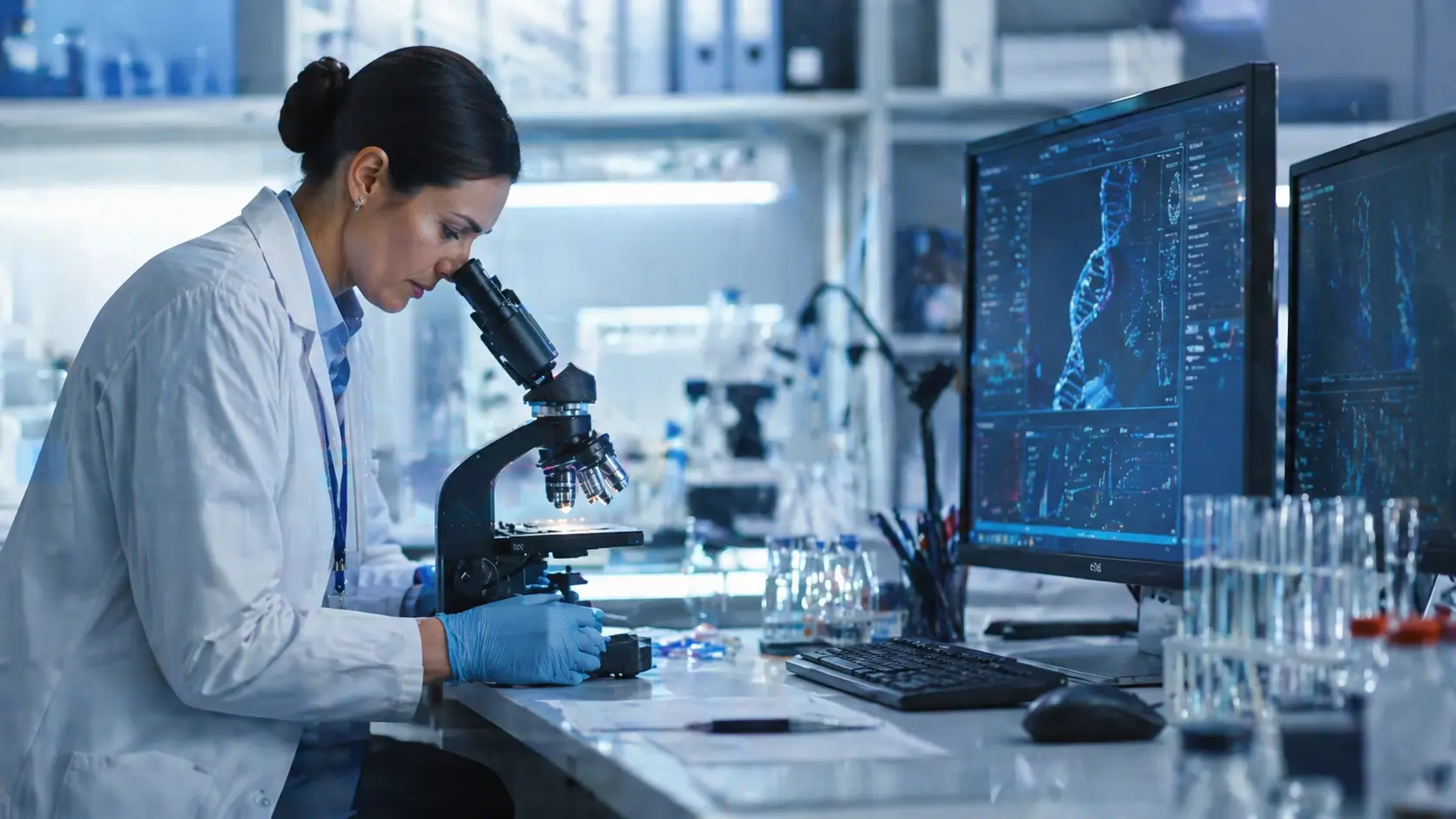 laboratory analyzing digital health data related to uk biobank data leak