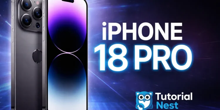 iPhone 18 Pro concept design with modern display and premium build, featured on Tutorial Nest